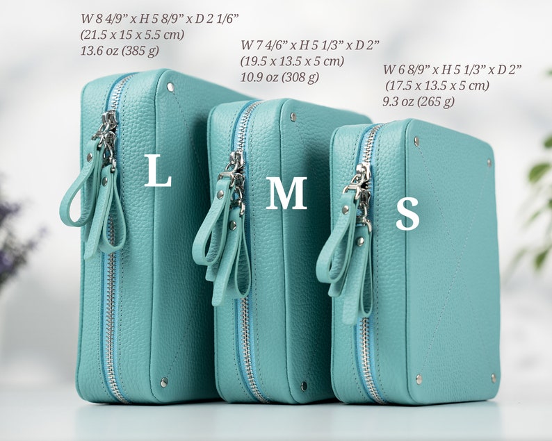 Travel cable organizer, Personalized leather tech organizer bags, gifts for women