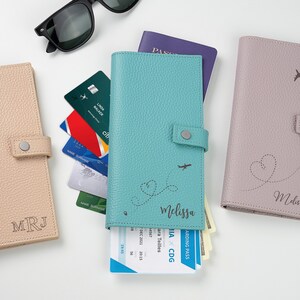 Customized Leather Passport Holder for Women - Stay Organized on Your Travels!