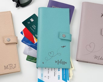 Customized Leather Passport Holder for Women - Stay Organized on Your Travels!