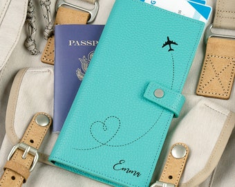 Personalized Leather Passport Holder: Women's Travel Wallet
