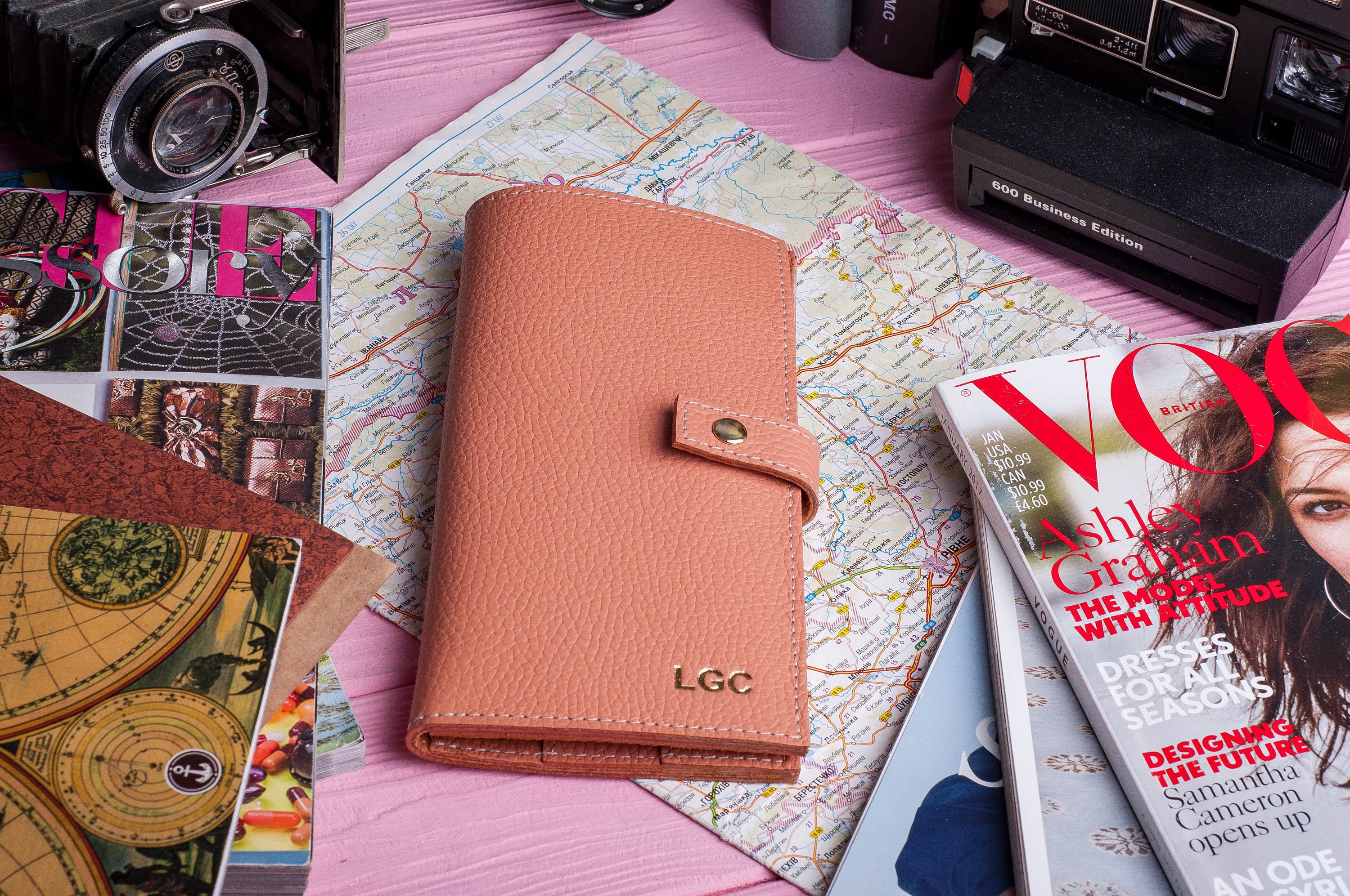 Personalized Travel Wallet Leather Travel Document Organiser Etsy