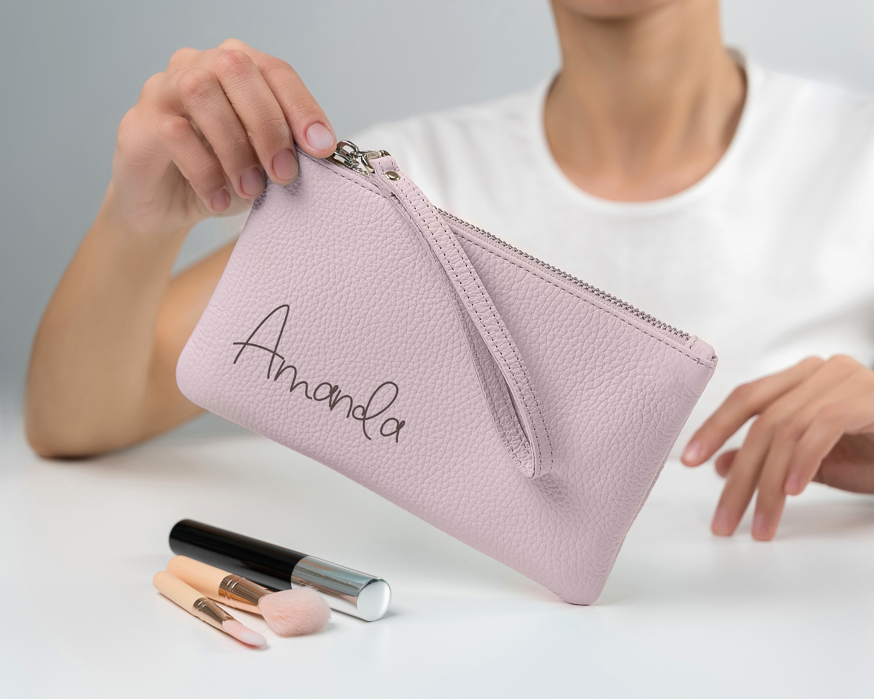 Mom gift toiletry bag, Makeup bag personalized Gift for mom from daughter, Travel accessories clutch bag pouch, Mothers day gift