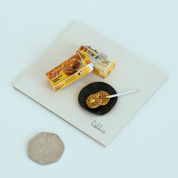 Miniature Waffles Eggos Box Diorama Stranger Things Etsy