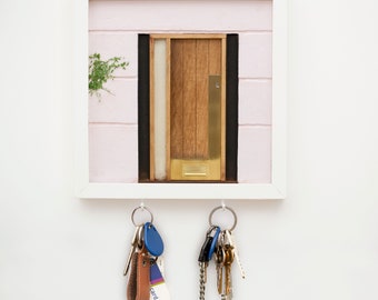 Miniature Door, Handmade, Key Holder, Key Hooks, Wall Art, Home Decor, Artwork, Diorama, Bespoke, London