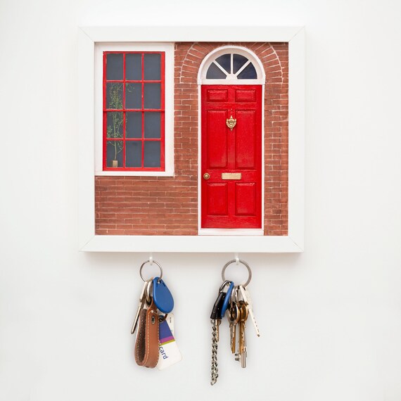 Miniature Door Handmade Key Holder Key Hooks Wall Art Home Decor Artwork Diorama Bespoke London Etsy