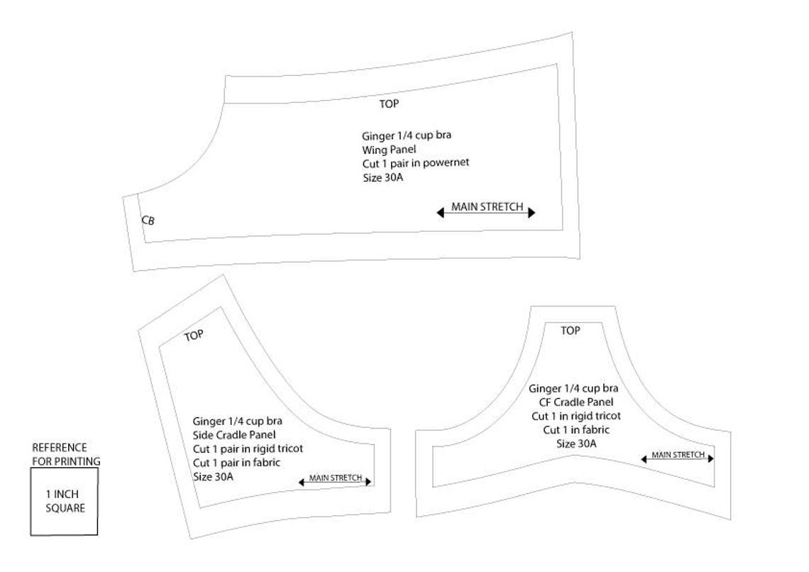 PDF Bra Sewing Pattern / Bra Making Supplies /1/4 Cup Bra / Etsy UK