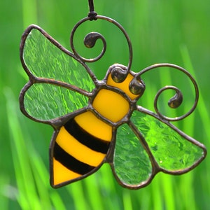 Stained glass bee window hangings, Mother's Day gift