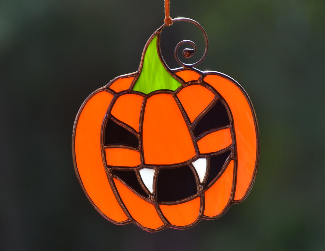 Stained Glass Halloween Suncatcher Window Hangings Horror Etsy