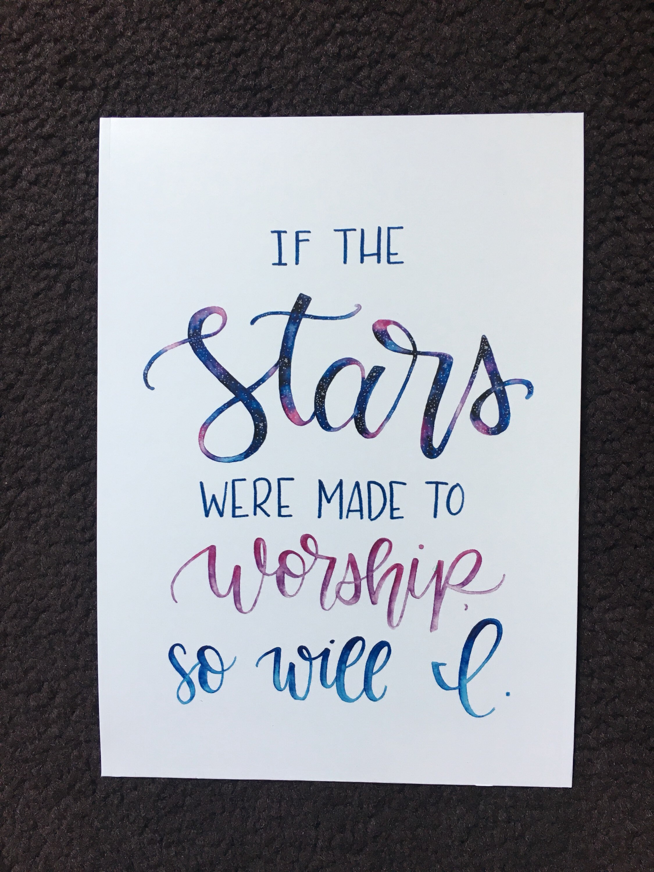 Watercolor Quote // Christian Wall Art // Hillsong Worship Lyrics so ...