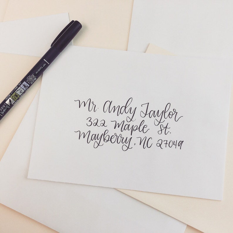 Envelope Addressing for Weddings, Showers, Parties, Events // Hand