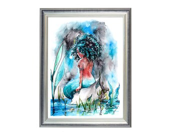 Hot Babes Beautiful Fine Art Print /"Black And Blue/" 8 x 10 Photo
