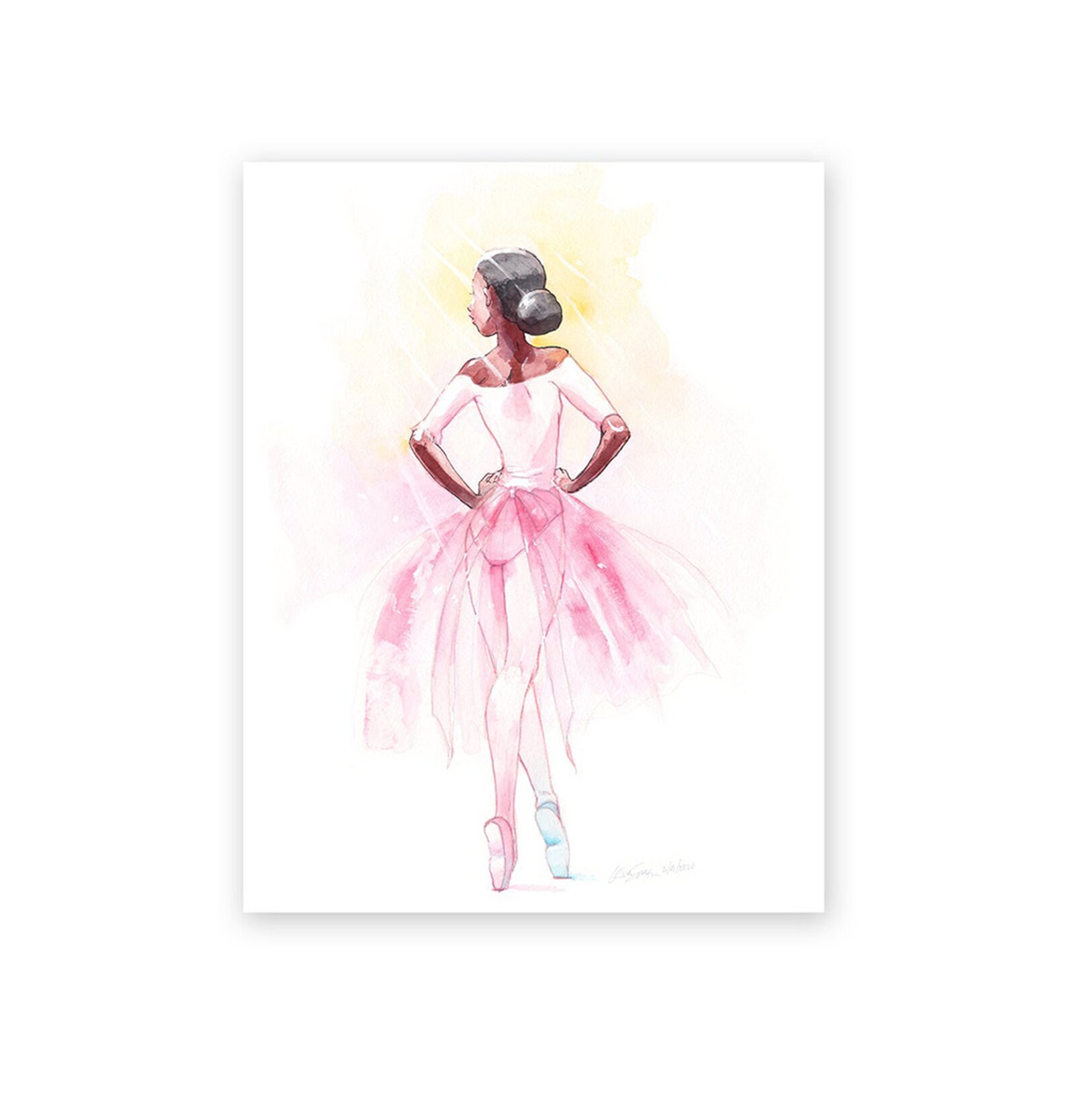 Beautiful Black BALLERINA Art Print Signed Numbered African - Etsy