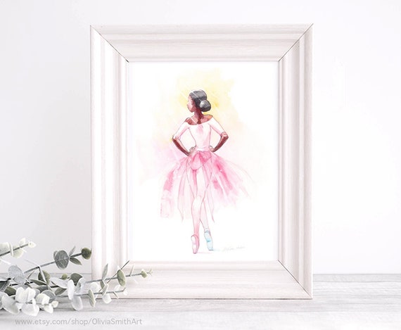 Beautiful Black BALLERINA Art Print Signed Numbered African | Etsy