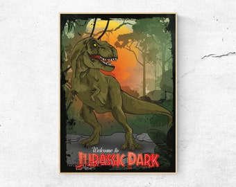 Jurassic Park | A3 Print | Poster | TREX | Artprint | Illustration | Dinosaurier