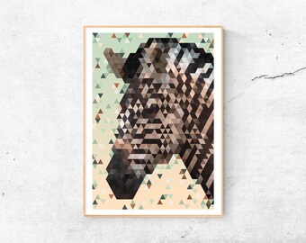 Zebra Polygon A3 Print | Poster | Wanddeko | Artprint | Digitaldruck
