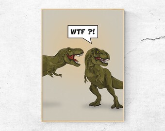 TREX | A3 Print | Poster | Artprint | Illustration | Dinosaurier | Comic