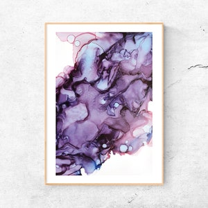 A4 Print Alcohol ink 01 Tusche abstrakt Bild 1