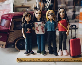 personalized figurine from a photo, for bestfriend, for bff, girlband, presents for rock chicks, traveller, original idea for christmas gift