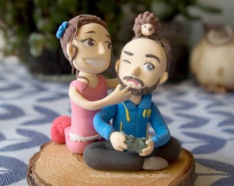 Custom figurine (Chibi Style), Couples, picture Figurine, personalized gift