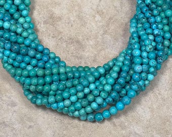 Hubei Turquoise Round 6mm, Hubei China turq Beads, necklace Bracelet making, DIY