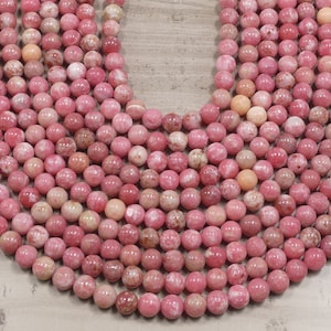 Thulite aka Rosaline Round 4mm 6mm 8mm 10mm
