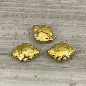 Gold Plated Over Coin Pearl North Star pattern (3pcs)