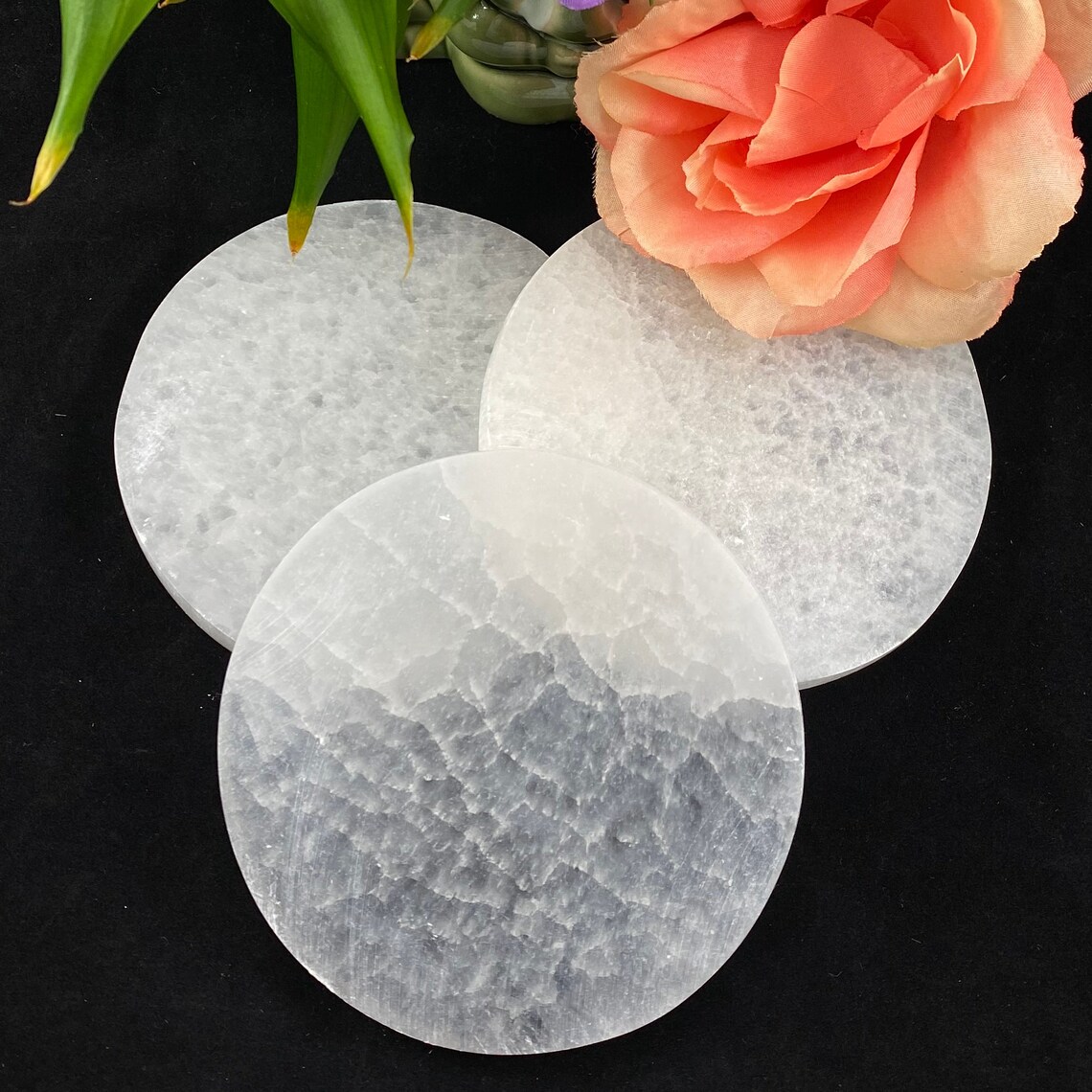 Selenite Round Charging Plate 4in / 10cm Wide1 Pc Etsy Hong Kong
