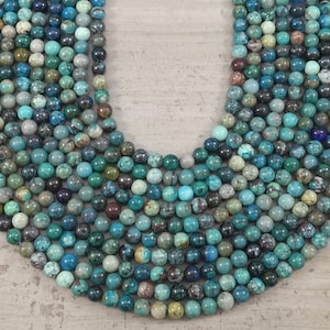 Chrysocolla Round 6mm 8mm (Peru / Peruvian)