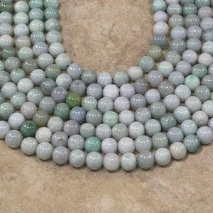Burmese Jadeite Jade Natural A Grade Round 6mm 8mm 10mm, Jadeite from Burma (Myanmar)