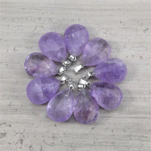 Lavender Amethyst 18x25mm Teardrop Pendant