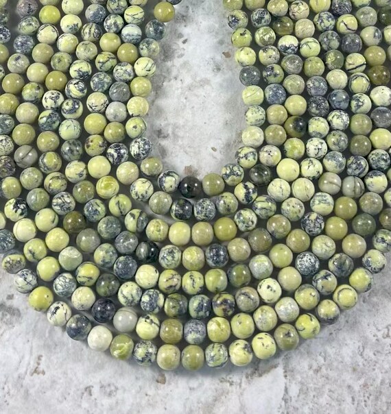 Lizardite Serpentine Aka Orthoantigorite, Round Smooth 8mm - Etsy