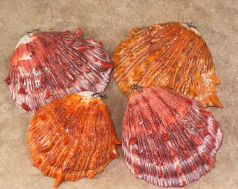 Spiny Oyster Shell, Druzy Large Pendant, Orange spiny oyster / Red spiny oyster Option