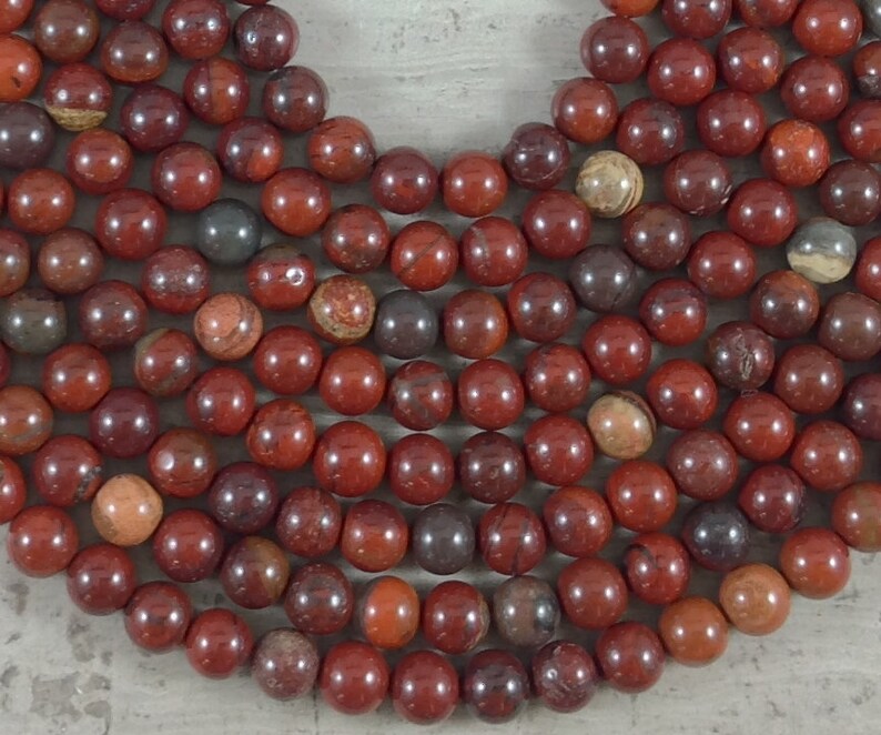 13x48mm Graduated Top Drilled Oval Apple Jasper aka Red Jasper 11.5-26mm