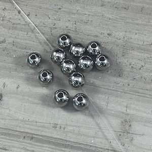 Edelstahl 304 Runde Zwischenperlen 10 mm (12 Stück)