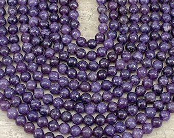 Lepidolite Round 4mm 6mm 8mm 10mm