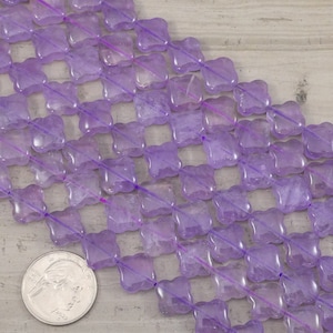 Lavender Amethyst 14x14mm 4 Leaf Clover