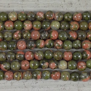 Unakite Round 2.5mm Hole 8mm 10mm