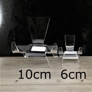 Acrylic Stand, Easel Display 6cm 10cm, Home Deco, Display Framing, Display Base for rocks, minerals, fossils, specimens, gemstones,