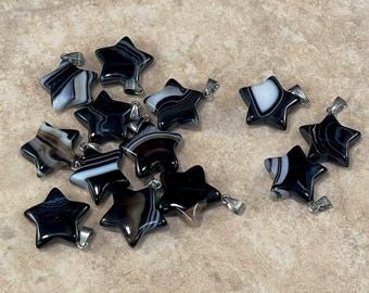 印象的なスターリングシルバーと縞瑪瑙のペンダント 12.9g - Etsy 日本