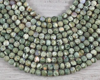 Matte Rainforest Jasper aka Green Rhyolite Round A Grade 6mm 8mm 10mm