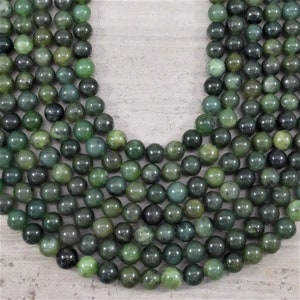 Nephrite Jade Round 8mm 10mm
