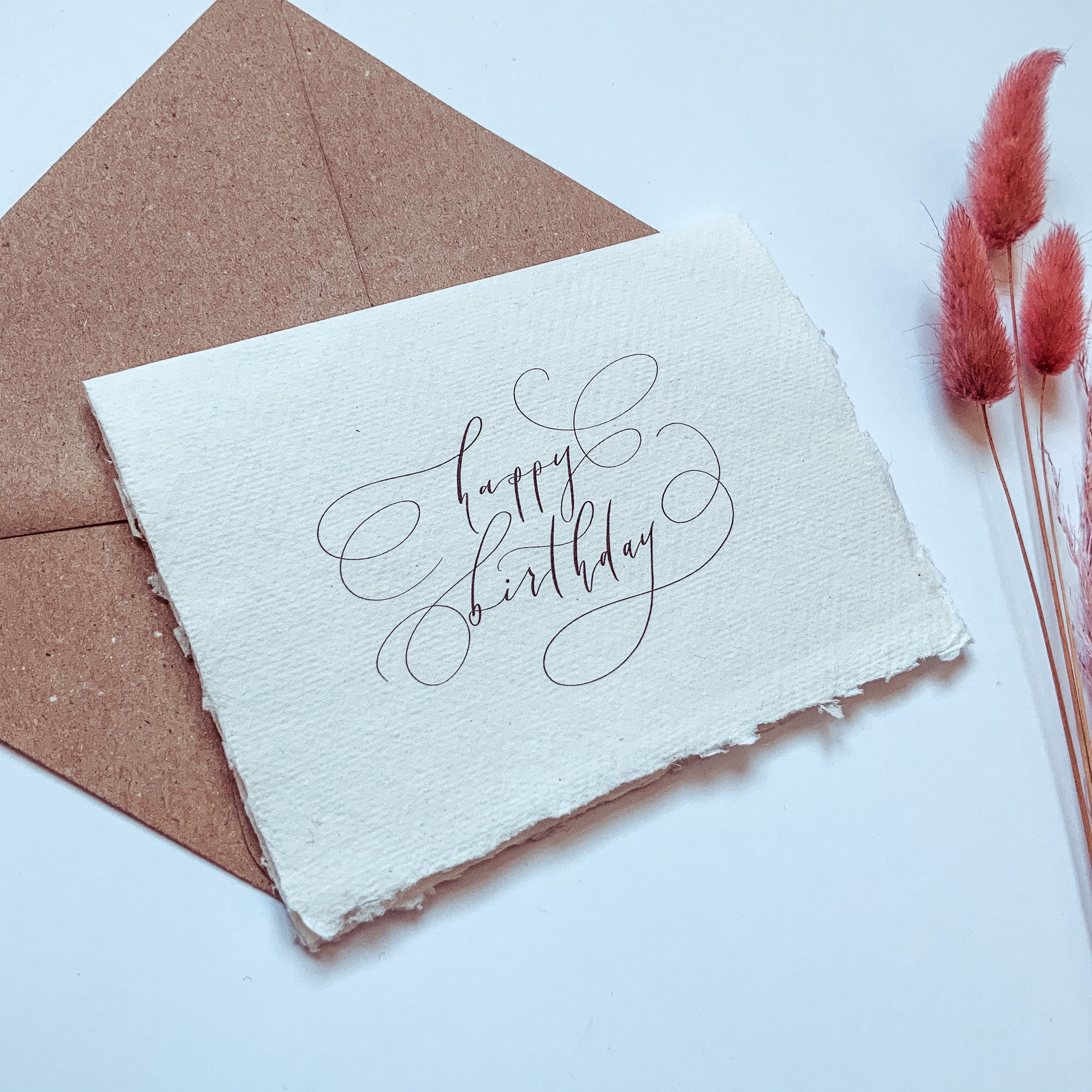 Alles Gute zum Geburtstag Kalligraphie Grußkarte Etsy