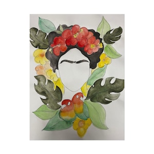 Frida Khalo: Minimalist Watercolor Rolled Posters