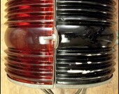 Marine Lantern Boat Signal Lamp - Rare Nautical Ship Lantern, Starboard and Port Lights Red and Green Glass Lenses with free Shipping