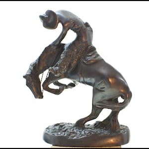Frederic Remington Rattle Snake Bronze Sculpture - Vintage and Solid after Statue Made in Early 1900s
