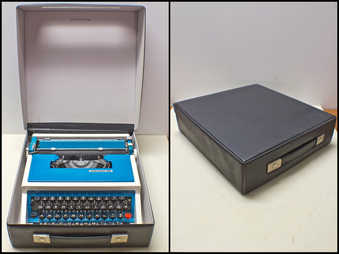 Olivetti Underwood 315 Portable Typewriter Vintage 1970s Fab, Mod