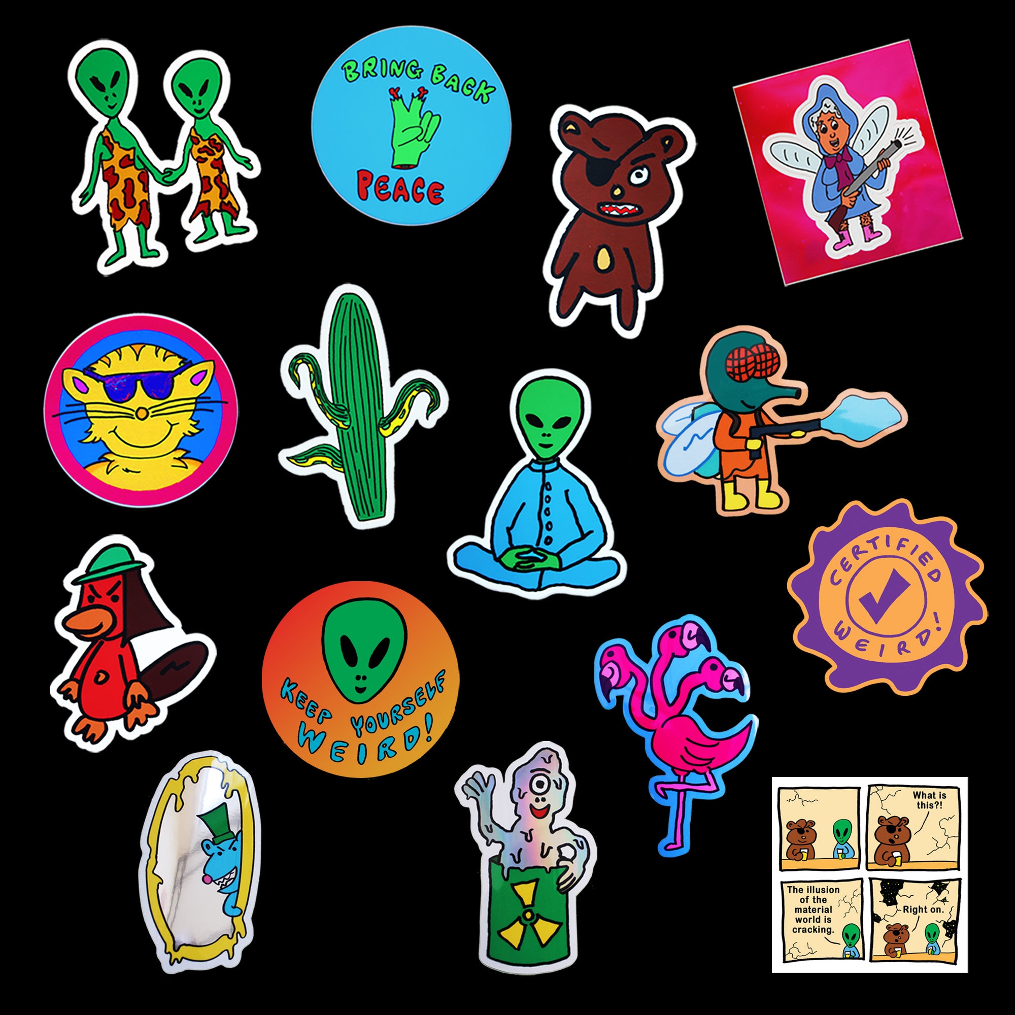 Weird Stickers / Sticker Collection / 15 Stickers Etsy