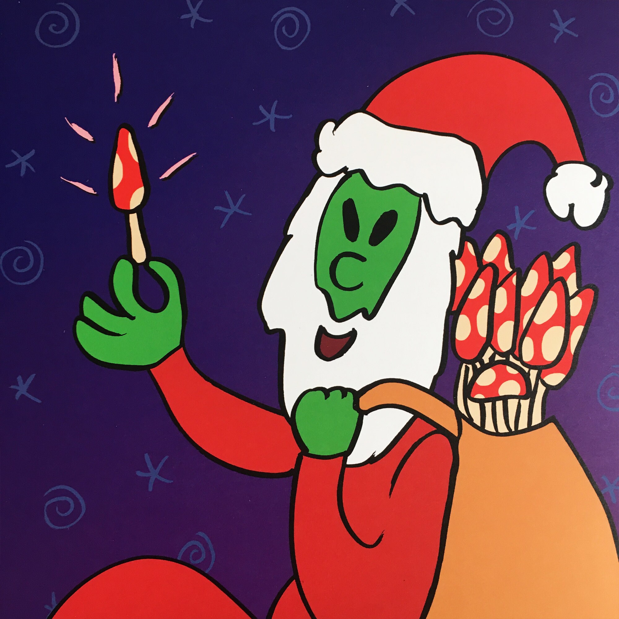 Trippy Santa Poster / Psychedelische Kerst Poster / Christmas - Etsy ...