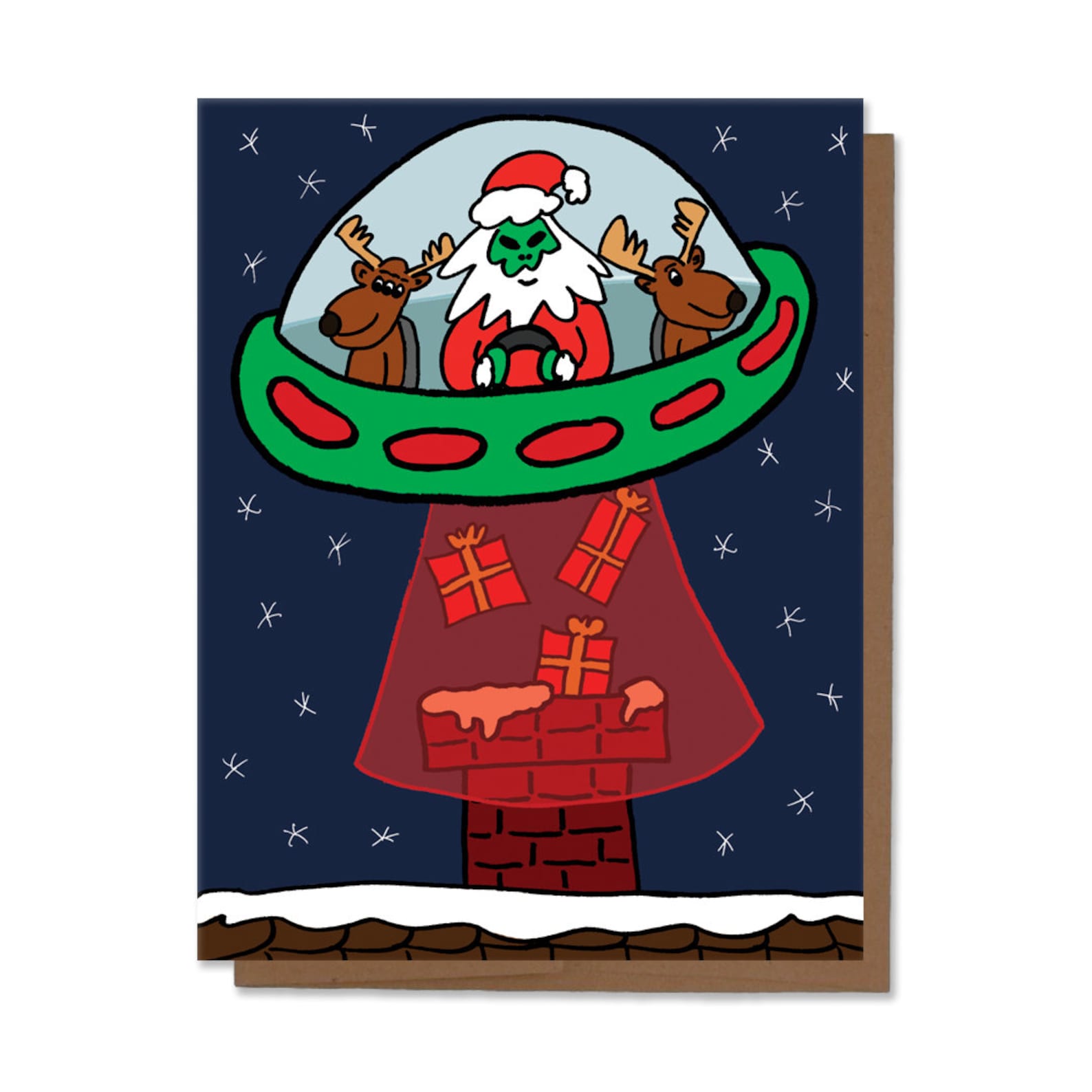 Alien Christmas Card 