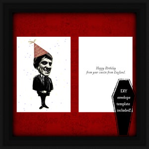 Dark Shadows - Biglietto d'auguri di compleanno di Barnabas Collins - Horror di Antique Macabre